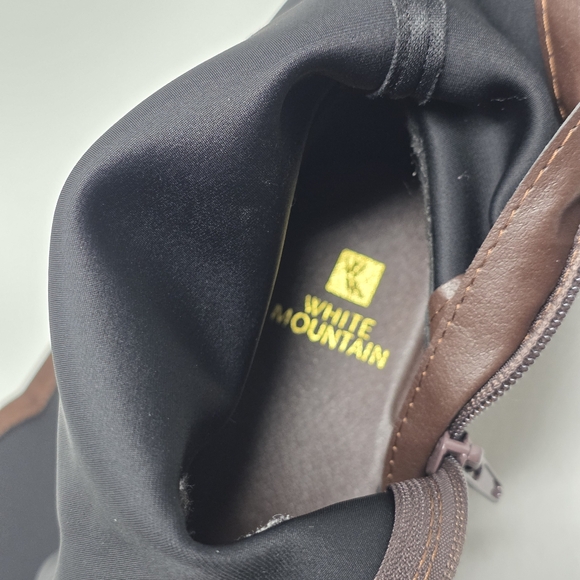 White Mountain Brown Marcella Boots Women’s Size 6.5 Riding Round Toe Mid Calf - Picture 8 of 9